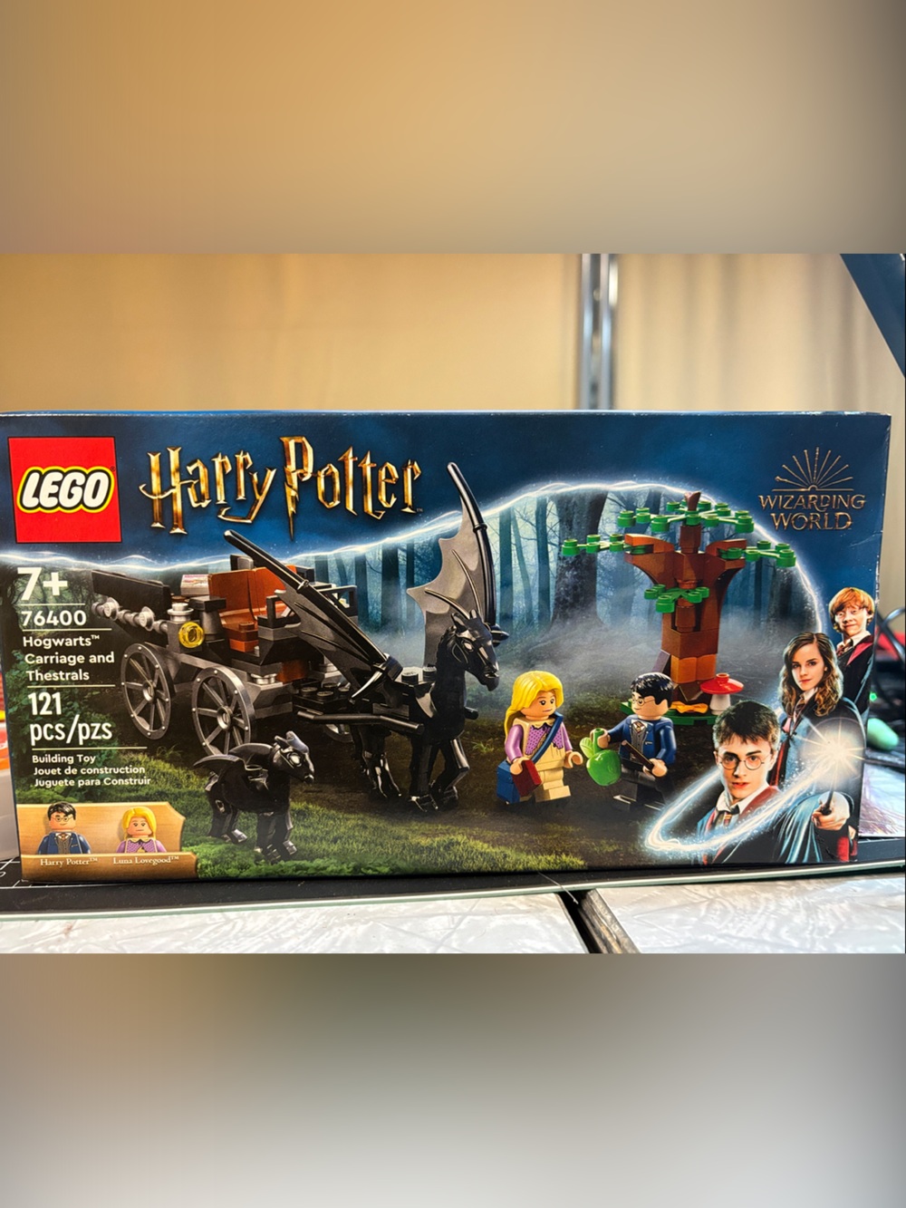 Lego Harry Potter Black Buckbeak Rescue with Brown Tree and Green Foliage